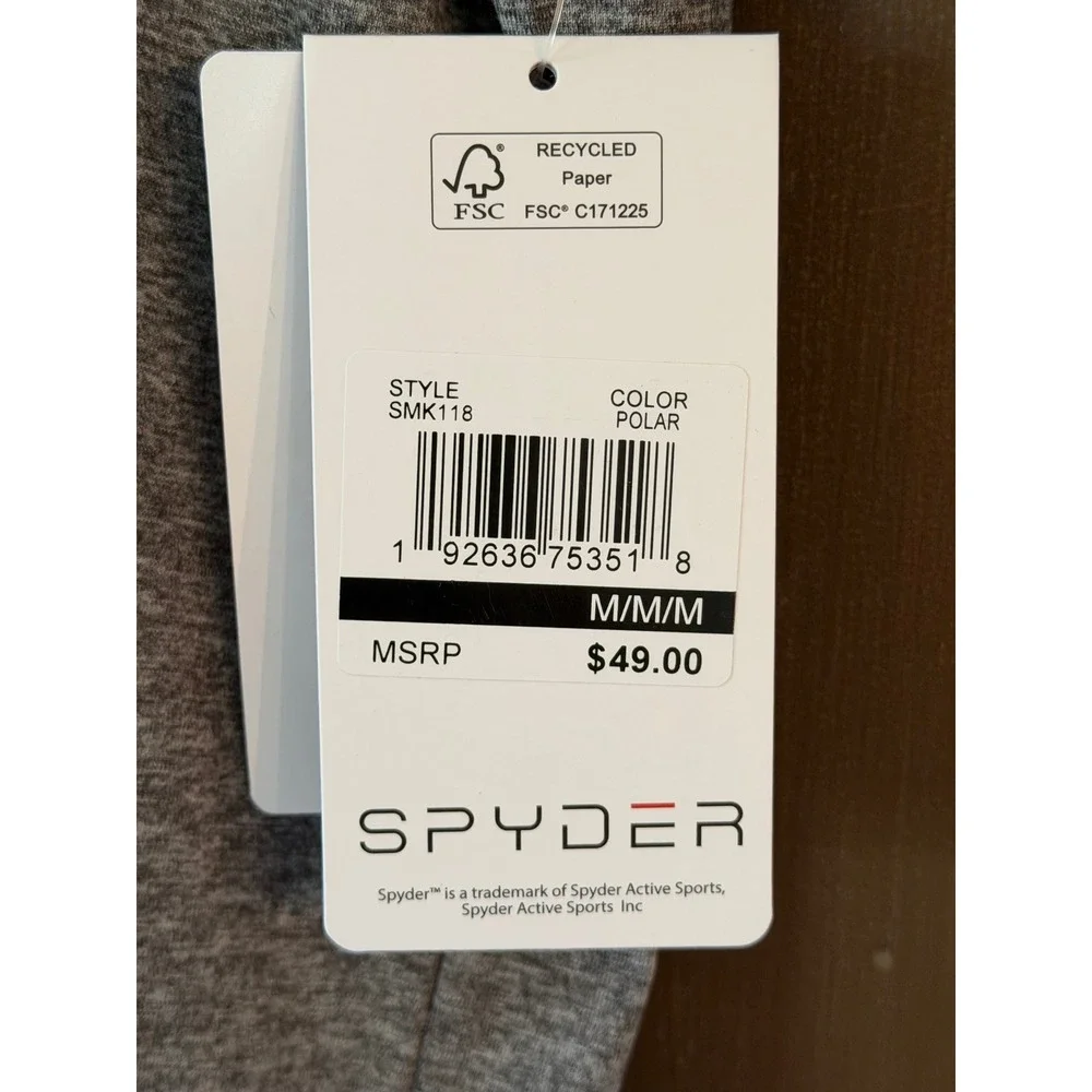 Spyder Mens Polar Heather Gray DryWeb Wicking Active T-Shirt SMK118 New